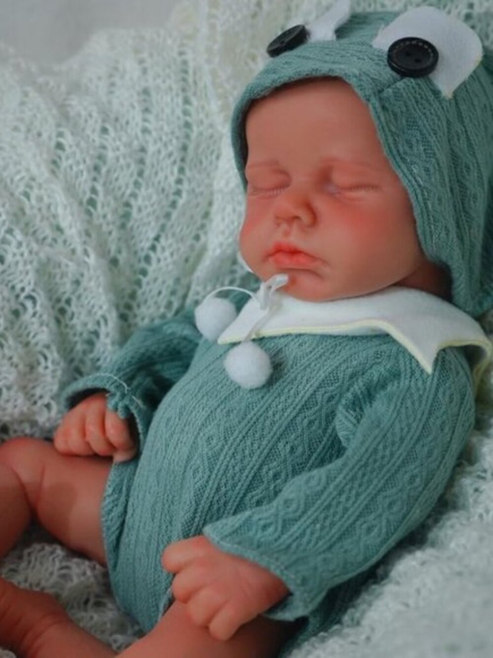 12 Inch Reborn Baby Girl Doll Olivia Soft Solid Platinum Silicone Lifelike